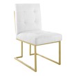 kitchen table two chairs Modway Furniture Dining Chairs Gold White