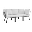 leather sectional lounge Modway Furniture Sofa Sectionals Gray White