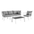 patio furniture sets black Modway Furniture Sofa Sectionals White Gray