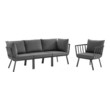 gray outdoor sofa Modway Furniture Sofa Sectionals Gray Charcoal