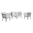 corner sofa set outdoor Modway Furniture Sofa Sectionals Gray White