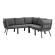 outdoor furniture with chaise lounge Modway Furniture Sofa Sectionals Gray Charcoal