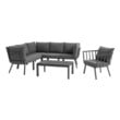 outdoor wicker sectional couch Modway Furniture Sofa Sectionals Gray Charcoal