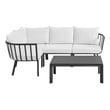 white and grey outdoor setting Modway Furniture Sofa Sectionals Gray White