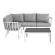 outdoor sectional couch set Modway Furniture Sofa Sectionals White Gray