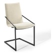 velvet dining chairs with arms Modway Furniture Dining Chairs Black Beige