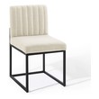 fur dining chairs Modway Furniture Dining Chairs Black Beige
