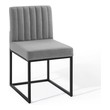 velvet studded dining chairs Modway Furniture Dining Chairs Black Light Gray