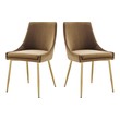 rustic dining sets Modway Furniture Dining Chairs Gold Cognac