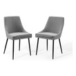 blue suede dining chairs Modway Furniture Dining Chairs Black Light Gray