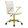office chair with fold up arms Modway Furniture Office Chairs White