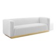 velvet couch sleeper Modway Furniture Sofas and Armchairs White