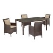 furniture and patio Modway Furniture Sofa Sectionals Brown Beige
