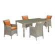 discount patio furniture sets Modway Furniture Sofa Sectionals Light Gray Orange