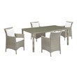 outdoor seating black Modway Furniture Sofa Sectionals Light Gray White