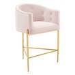 Modway Furniture Bar Chairs and Stools, Gold,Pink,Fuchsia,blush, Bar,Counter, Velvet, Bar and Counter Stools, 889654169307, EEI-3910-PNK