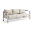white sectional sofa with chaise Modway Furniture Sofa Sectionals Silver Beige