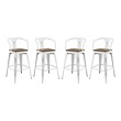 kitchen table set with matching bar stools Modway Furniture Bar and Counter Stools White
