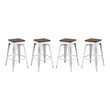 metal kitchen bar stools Modway Furniture Bar and Counter Stools White