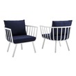 orange swivel accent chair Modway Furniture Bar and Dining White Navy