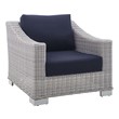 small leather lounge chair Modway Furniture Daybeds and Lounges Light Gray Navy