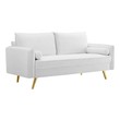 sleeper sectional with ottoman Modway Furniture Sofas and Armchairs White