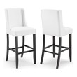 Modway Furniture Bar Chairs and Stools, White,snow, Bar,Counter, Wood, Leather, Bar and Counter Stools, 889654998976, EEI-4019-WHI