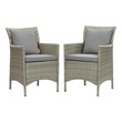 2 set of chairs Modway Furniture Bar and Dining Light Gray Gray