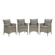 farmhouse style dining set Modway Furniture Bar and Dining Light Gray Gray