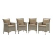 rustic white dining chairs Modway Furniture Bar and Dining Light Gray Mocha