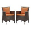 black high chairs for dining table Modway Furniture Sofa Sectionals Brown Orange