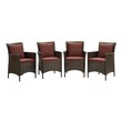 black kitchen chairs set of 2 Modway Furniture Bar and Dining Brown Currant