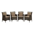 farmhouse black dining chairs Modway Furniture Bar and Dining Brown Mocha