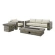 out door wicker furniture Modway Furniture Sofa Sectionals Light Gray Beige