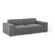 storage sectional sleeper Modway Furniture Sofas and Armchairs Charcoal