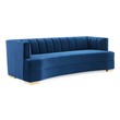 microfiber sectional with pull out bed Modway Furniture Sofas and Armchairs Navy