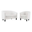 eames style ottoman Modway Furniture Sofas and Armchairs White