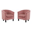 comfortable accent chairs for living room Modway Furniture Sofas and Armchairs Dusty Rose