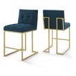 stools in french Modway Furniture Dining Chairs Gold Azure