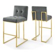 adjustable kitchen stools Modway Furniture Bar and Counter Stools Gold Charcoal