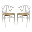 leaf table and chairs Modway Furniture Dining Chairs White