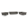 blue leather sectional sofa Modway Furniture Sofas and Armchairs Gray