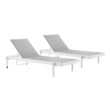 upholstered arm chairs living room Modway Furniture Daybeds and Lounges White Gray