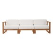 black sectional with pull out bed Modway Furniture Sofa Sectionals Natural White