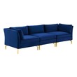 red sectional leather Modway Furniture Sofas and Armchairs Navy