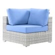 couch with accent chairs Modway Furniture Bar and Dining Light Gray Light Blue