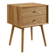 bedside table with gold Modway Furniture Case Goods Natural Natural