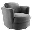 leather club armchair Modway Furniture Sofas and Armchairs Gray
