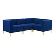left facing chaise sectional Modway Furniture Sofas and Armchairs Navy