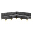 green sofa chair Modway Furniture Sofas and Armchairs Gray